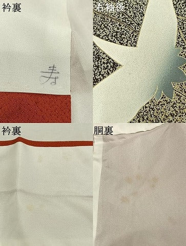 平和屋着物●豪華振袖　駒刺繍　花鳥文　暈し染め　金銀彩　金通し地　正絹　逸品　AABK1180fy