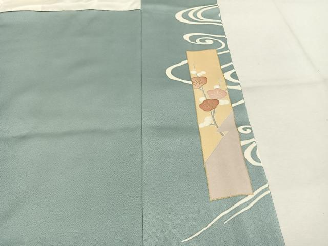 平和屋着物●創業460年・千總　色留袖　駒刺繍　色紙重ね花鳥文　金糸　金彩　三越扱い　正絹　逸品　AABK1181fy