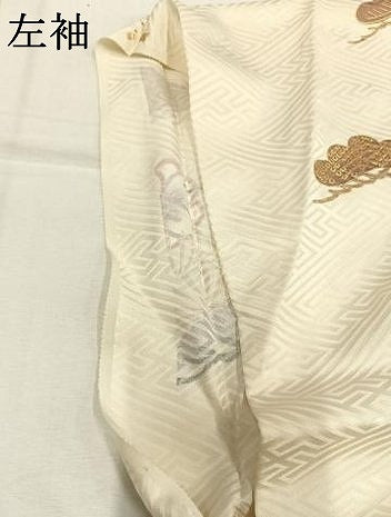 平和屋着物●豪華振袖　駒刺繍　松竹梅　金彩　仮絵羽　正絹　逸品　未使用　AABK1186fy
