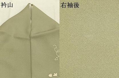 平和屋着物●訪問着　枝花文　金彩　正絹　逸品　AABK1188fy