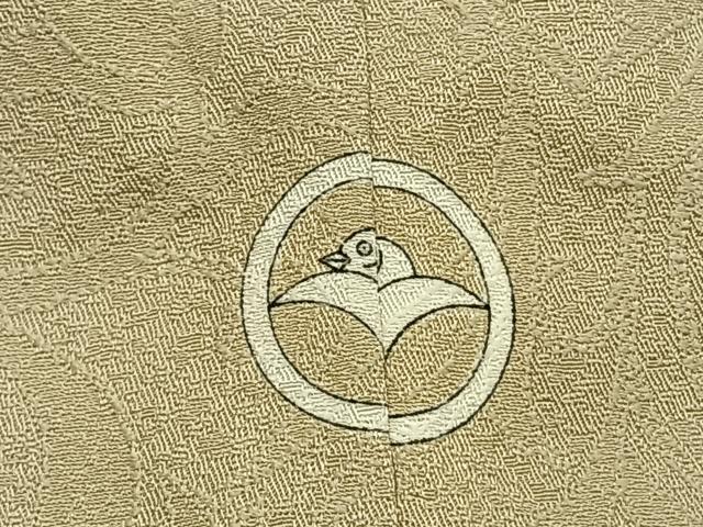 平和屋着物●洗える最高級着物　＜英＞はなぶさ謹製　色無地　花唐草地紋　蒸栗色　洗える着物　AABK1189fy