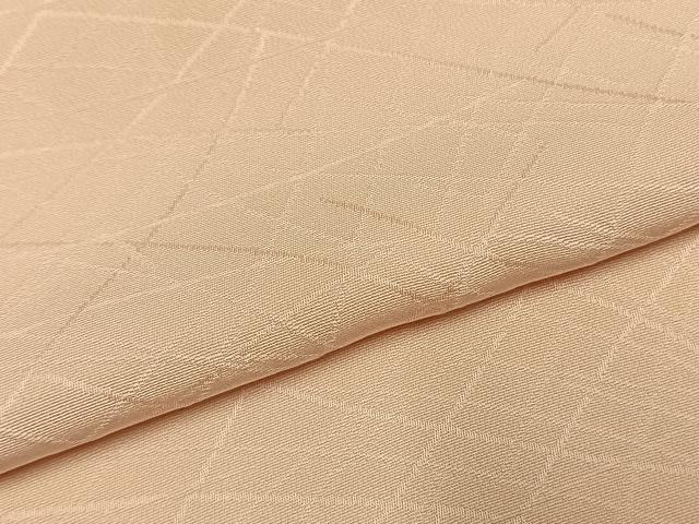平和屋着物●上質な色無地　網目地紋　洗柿色　正絹　逸品　AABK1195fy