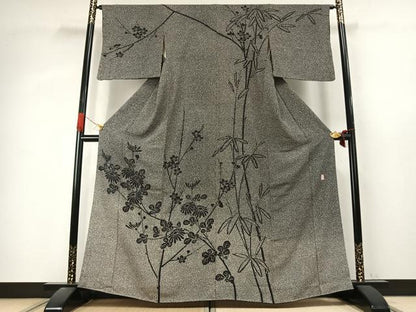 平和屋着物●二代目 川村久太郎　訪問着　枝花文　正絹　逸品　AABK1196fy