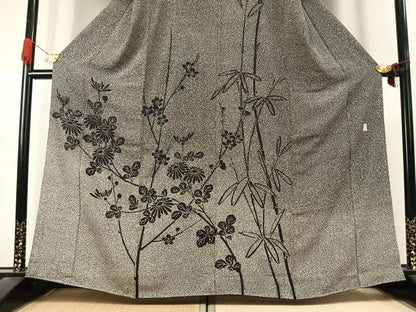 平和屋着物●二代目 川村久太郎　訪問着　枝花文　正絹　逸品　AABK1196fy