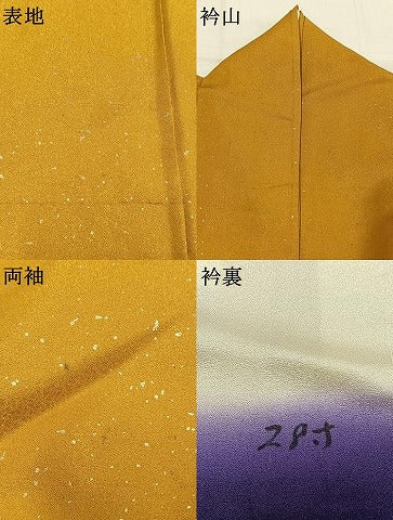 平和屋着物●豪華振袖　草花文　暈し染め　金彩　金通し地　正絹　逸品　AABK1200fy
