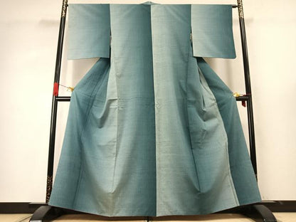 平和屋着物●上質な紬　霞文　正絹　逸品　AABK1201fy