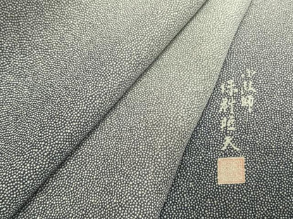 平和屋着物●小紋師　保科照夫　訪問着　江戸小紋　霞文　正絹　逸品　AABK1202fy