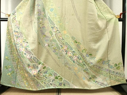 平和屋着物●訪問着　辻が花　金彩　正絹　逸品　AABK1205fy