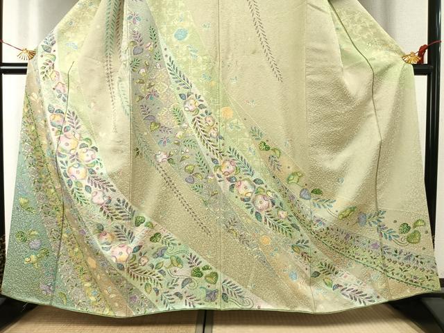 平和屋着物●訪問着　辻が花　金彩　正絹　逸品　AABK1205fy