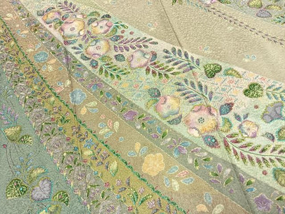 平和屋着物●訪問着　辻が花　金彩　正絹　逸品　AABK1205fy