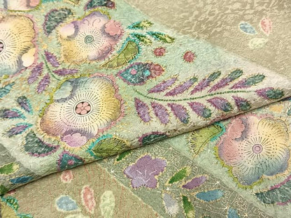 平和屋着物●訪問着　辻が花　金彩　正絹　逸品　AABK1205fy