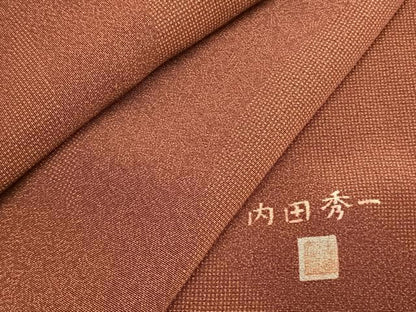 平和屋着物●内田秀一　江戸小紋　抽象文様　正絹　逸品　AABK1207fy