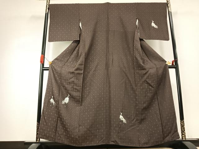 平和屋着物●訪問着　鷺　金彩　正絹　逸品　AABK1210fy