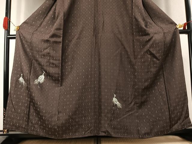 平和屋着物●訪問着　鷺　金彩　正絹　逸品　AABK1210fy