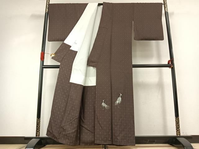 平和屋着物●訪問着　鷺　金彩　正絹　逸品　AABK1210fy