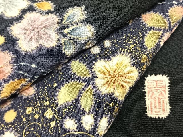 平和屋着物●越後十日町の一流染匠　桐屋・翠山工房　訪問着　絞り　辻が花　暈し染め　金彩　やまと誂製　正絹　逸品　AABK1214fy