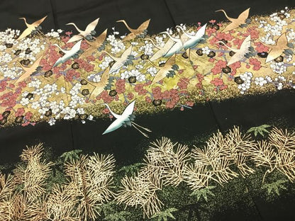 平和屋着物●豪華黒留袖　作家物　飛鳥枝梅文　金銀彩　正絹　逸品　AABK1220fy