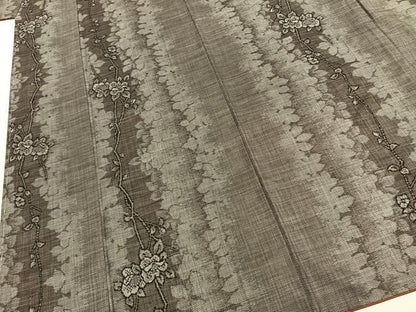 平和屋着物●本場大島紬　9マルキ　枝花文　正絹　逸品　未使用　AABK1222fy