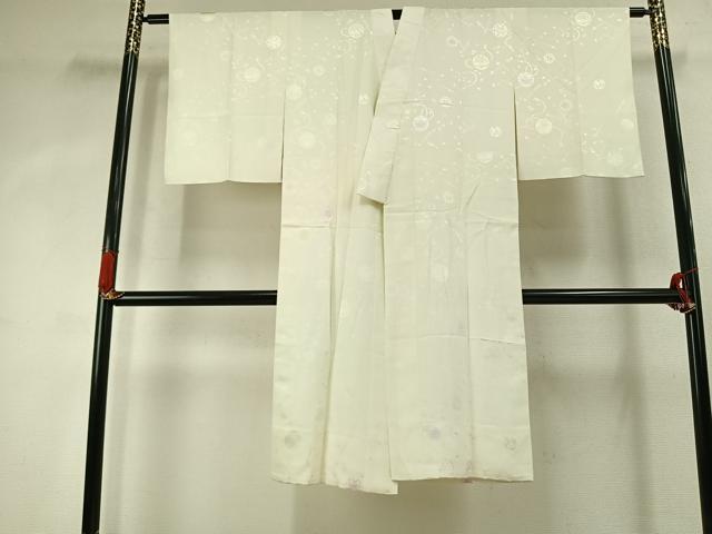 平和屋着物●長襦袢　袷　毬　舞桜地紋　暈し染め　さが美扱い　正絹　逸品　AABK1224fy