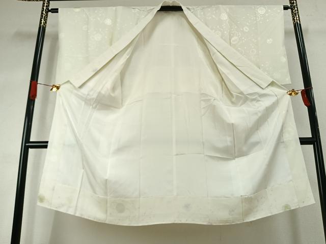 平和屋着物●長襦袢　袷　毬　舞桜地紋　暈し染め　さが美扱い　正絹　逸品　AABK1224fy