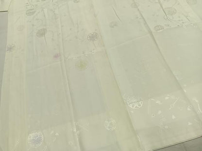 平和屋着物●長襦袢　袷　毬　舞桜地紋　暈し染め　さが美扱い　正絹　逸品　AABK1224fy