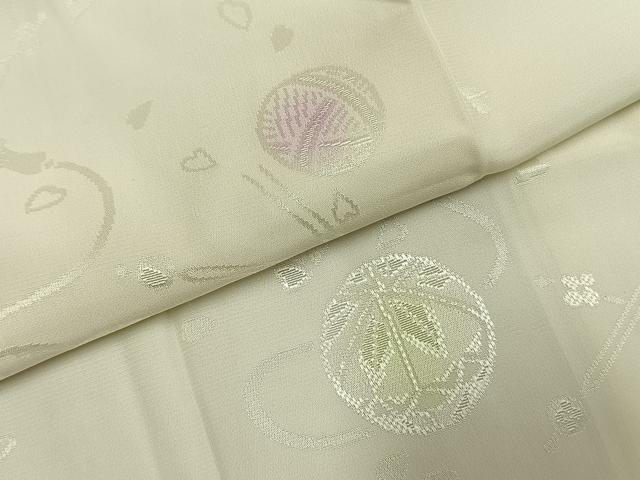 平和屋着物●長襦袢　袷　毬　舞桜地紋　暈し染め　さが美扱い　正絹　逸品　AABK1224fy