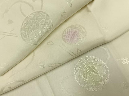 平和屋着物●長襦袢　袷　毬　舞桜地紋　暈し染め　さが美扱い　正絹　逸品　AABK1224fy