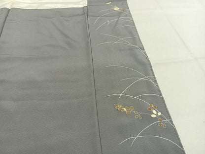 平和屋着物●訪問着　刺繍　草花陶器文　金糸　金彩　正絹　逸品　AABK1225fy