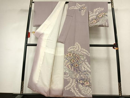 平和屋着物●訪問着　辻が花　暈し染め　鬼しぼ縮緬　正絹　逸品　AABK1231fy