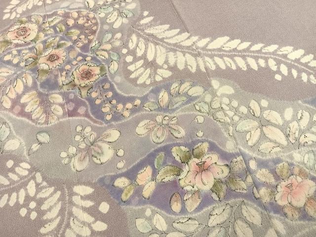 平和屋着物●訪問着　辻が花　暈し染め　鬼しぼ縮緬　正絹　逸品　AABK1231fy