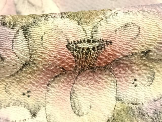 平和屋着物●訪問着　辻が花　暈し染め　鬼しぼ縮緬　正絹　逸品　AABK1231fy