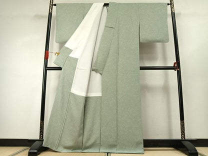 平和屋着物●上質な小紋　墨流し文様　正絹　逸品　AABK1238fy