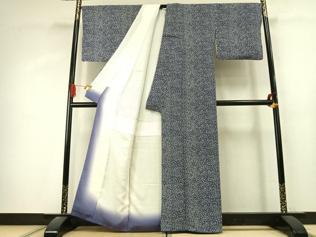 平和屋着物●上質な小紋　舞葉文　正絹　逸品　AABK1239fy