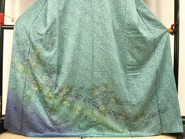 平和屋着物●訪問着　辻が花　暈し染め　金彩　正絹　逸品　未使用　AABK1240fy