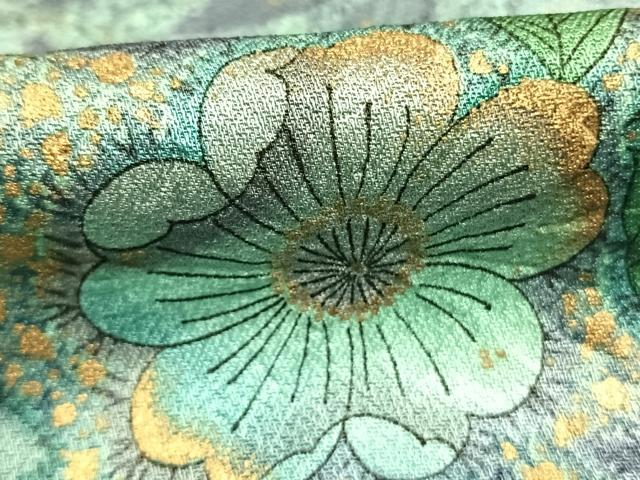 平和屋着物●訪問着　辻が花　暈し染め　金彩　正絹　逸品　未使用　AABK1240fy