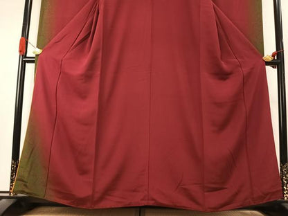 平和屋着物●豪華振袖　舞桜文　暈し染め　鈴乃屋扱い　正絹　逸品　AABK1241fy