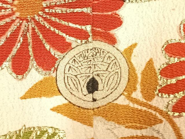 平和屋本店●アンティーク　大正ロマン　振袖　駒刺繍　松竹梅　暈し染め　金糸　金銀彩　正絹　逸品　AABK1243fy