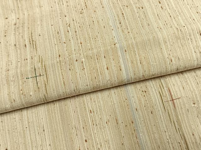 平和屋着物●ぜんまい紬　絣文様　正絹　逸品　AABK1252fy