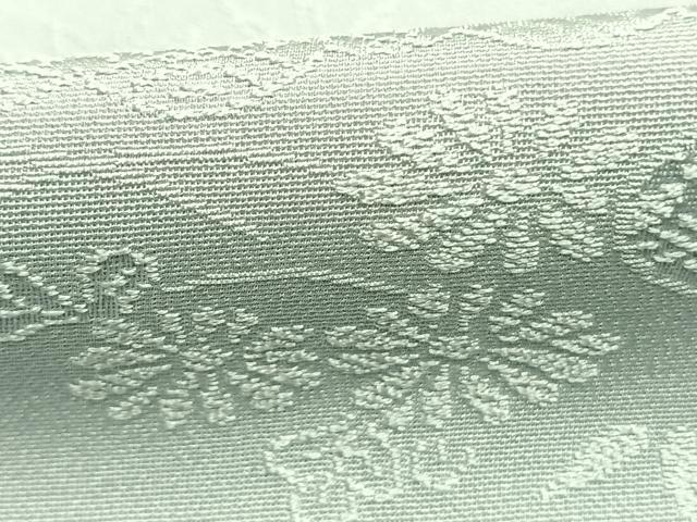 平和屋着物●上質な色無地　雲取り花地紋　青磁鼠色　正絹　逸品　未使用　AABK1254fy