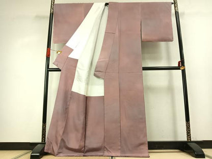 平和屋着物●染色作家　斉藤三才　小紋　霞文　暈し染め　ロング丈　正絹　逸品　未使用　AABK1256fy