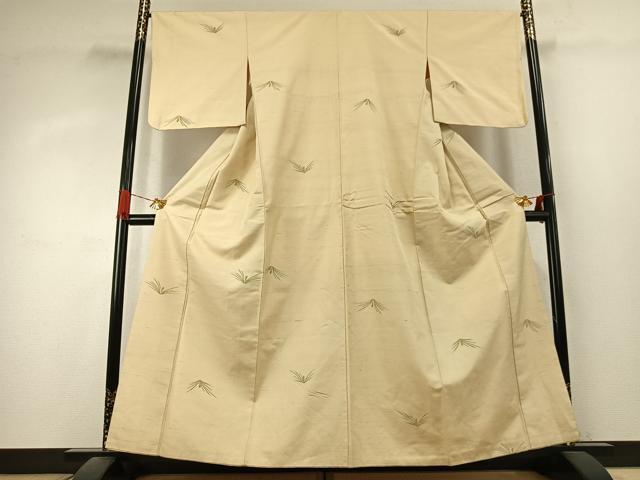 平和屋着物●上質な紬　松　正絹　逸品　AABK1262fy