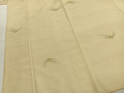 平和屋着物●上質な紬　松　正絹　逸品　AABK1262fy