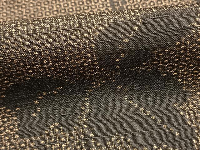 平和屋着物●結城紬　100亀甲　蔦の葉文　正絹　逸品　AABK1263fy