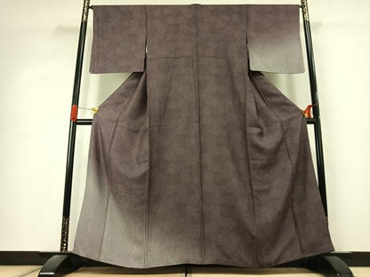 平和屋着物●江戸小紋　訪問着　雪輪重ね文　暈し染め　正絹　逸品　AABK1264fy