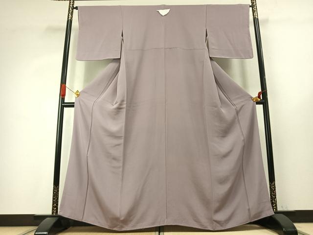 平和屋着物●上質な色無地　鴇鼠色　正絹　逸品　未使用　AABK1272fy