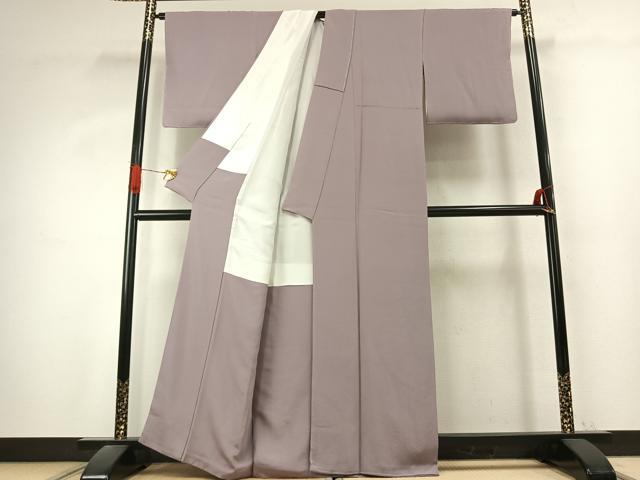 平和屋着物●上質な色無地　鴇鼠色　正絹　逸品　未使用　AABK1272fy