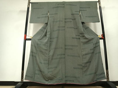 平和屋着物●江戸小紋　色紙花文　正絹　逸品　AABK1276fy
