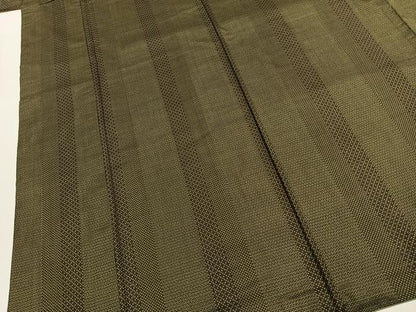 平和屋着物●本場大島紬　100亀甲　間道　正絹　逸品　AABK1279fy