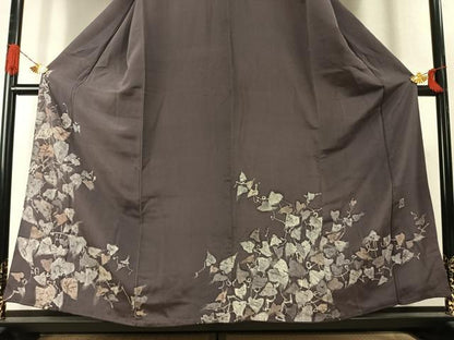 平和屋着物●訪問着　作家物　手描き　蔦の葉文　ろうけつ染め　正絹　逸品　AABK1280fy