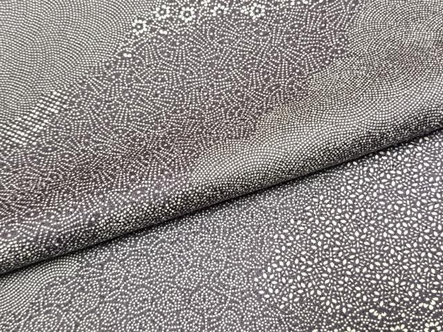 平和屋着物●江戸小紋　雲取り花文　正絹　逸品　AABK1282fy